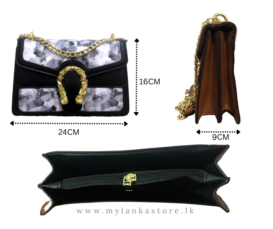 a- Premium Crossbody Bag for Women – Designer Handbag with Gold Chain