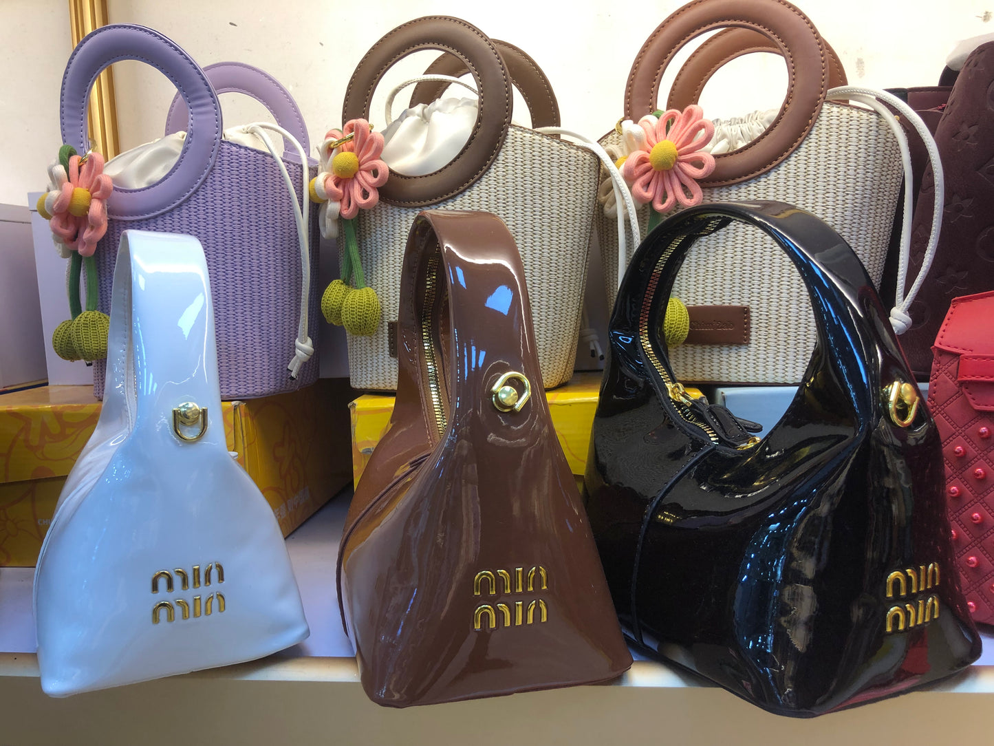 Min Min Handbag for Women – Stylish Mini Glossy Bag