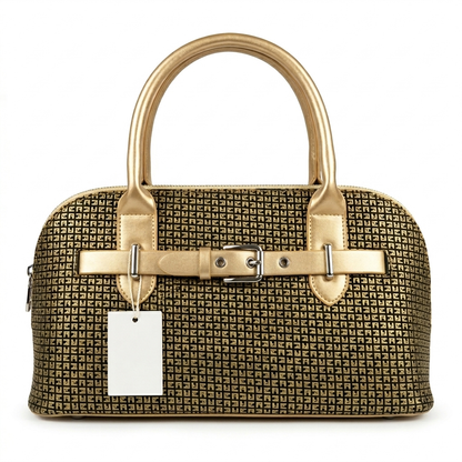 Chic Monogram Pattern Top-Handle Satchel | Versatile Crossbody Bag