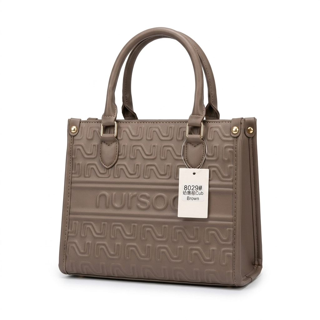 Elegant Embossed Leather Tote Bag for Women