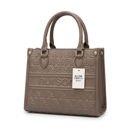 Elegant Embossed Leather Tote Bag for Women