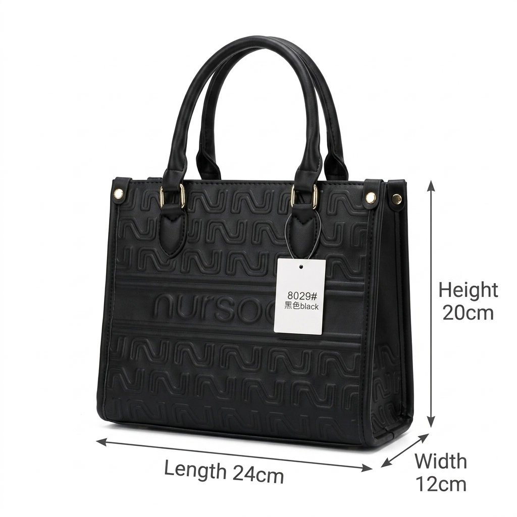Elegant Embossed Leather Tote Bag for Women