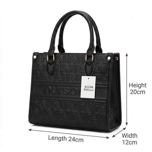 Elegant Embossed Leather Tote Bag for Women