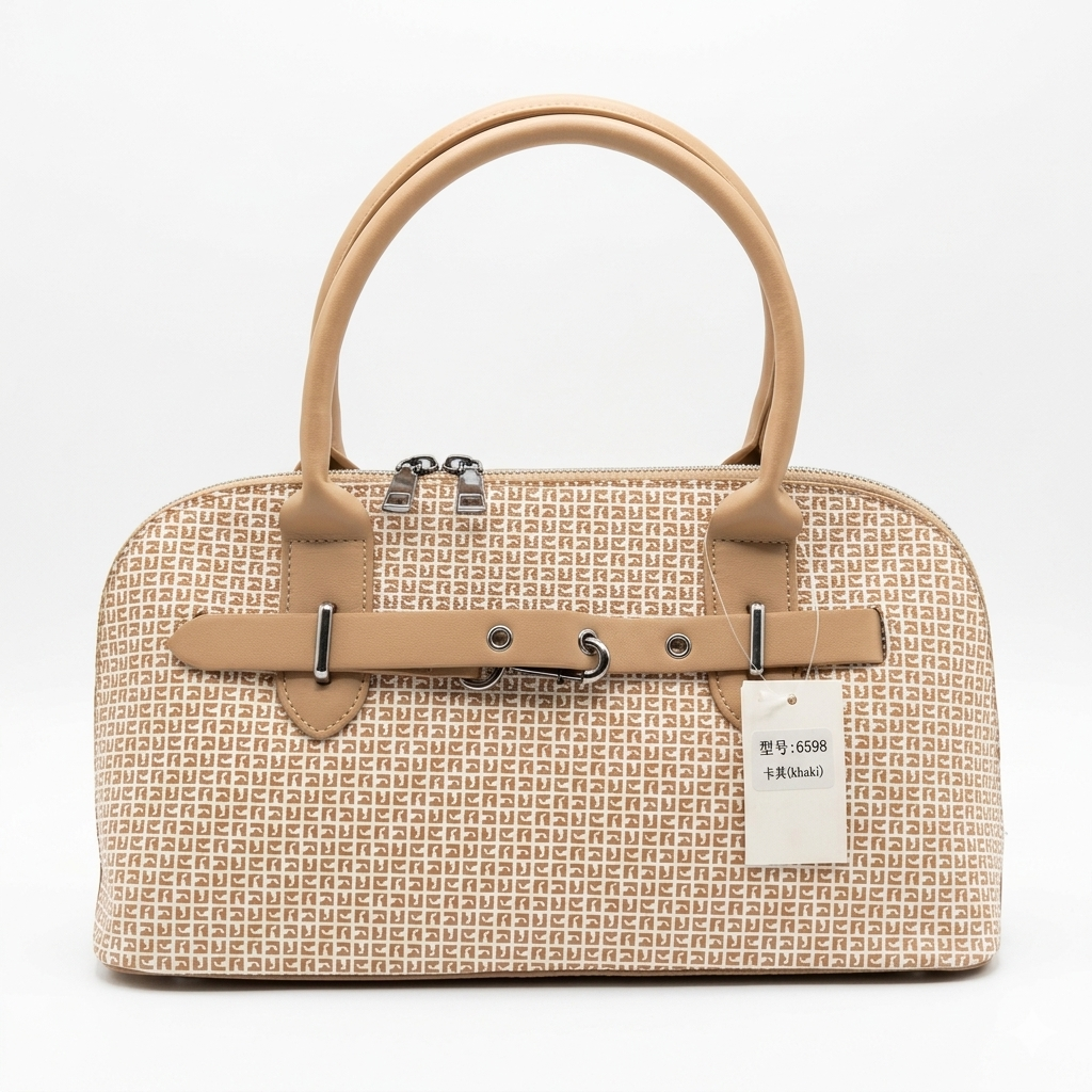 Chic Monogram Pattern Top-Handle Satchel | Versatile Crossbody Bag