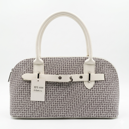 Chic Monogram Pattern Top-Handle Satchel | Versatile Crossbody Bag