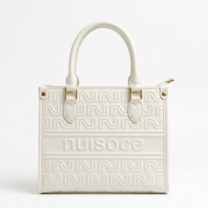 Elegant Embossed Leather Tote Bag for Women