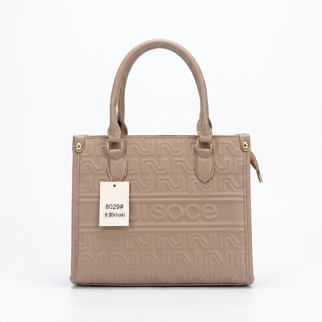 Elegant Embossed Leather Tote Bag for Women