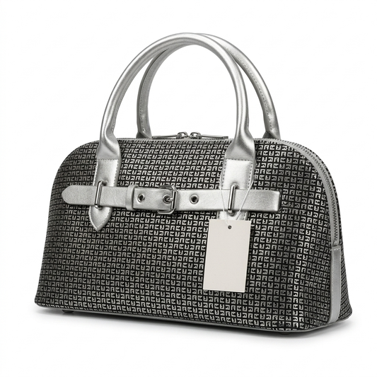 Chic Monogram Pattern Top-Handle Satchel | Versatile Crossbody Bag